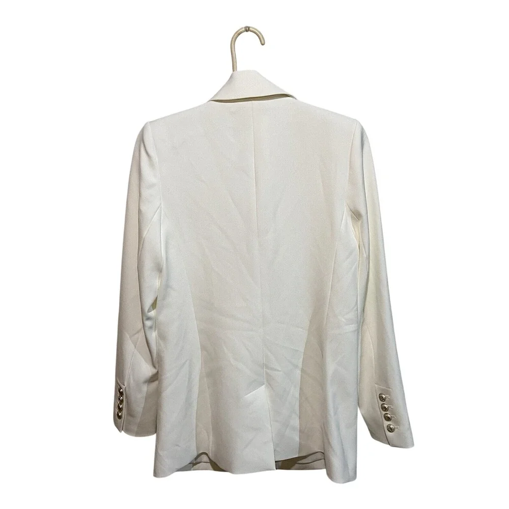 Generation Love Leighton Double Breasted Crepe Blazer XS‎ White SP23332 NEW